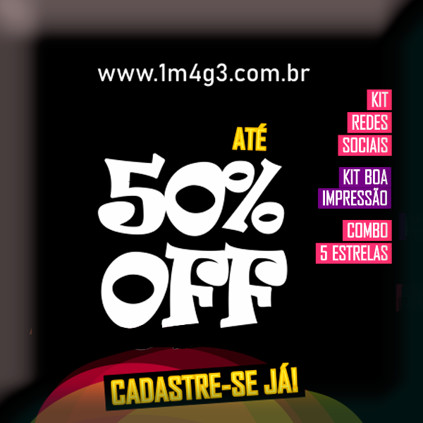 Até 50% OFF! CADASTRE-SE e APROVEITE.