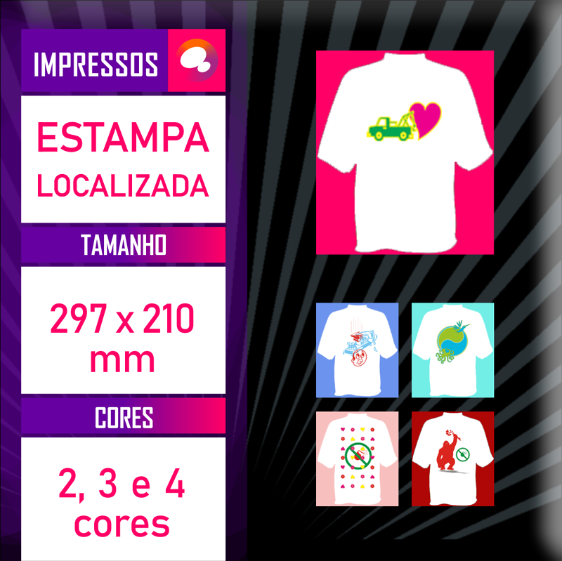 Folder A3: frente e verso, com 6 seções.