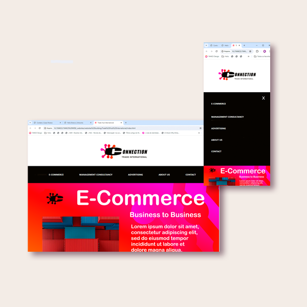 Website Funcional e responsivo.